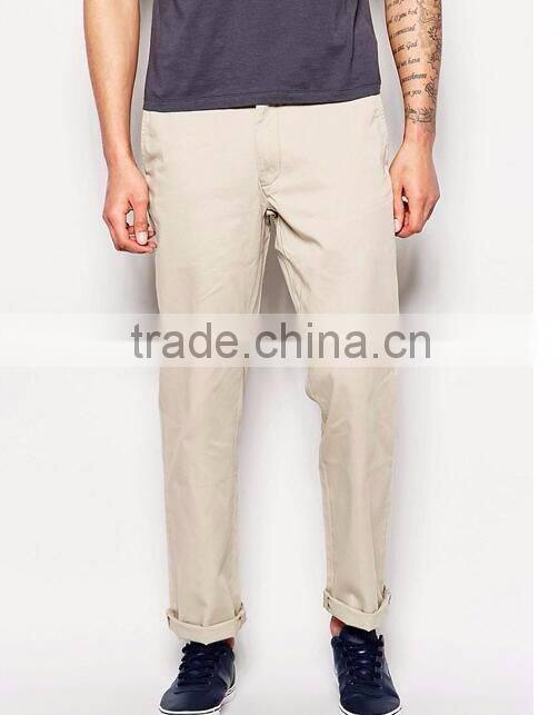 Daijun oem high quality cheap in plain custom beige canvas high quality fashion baggy pants