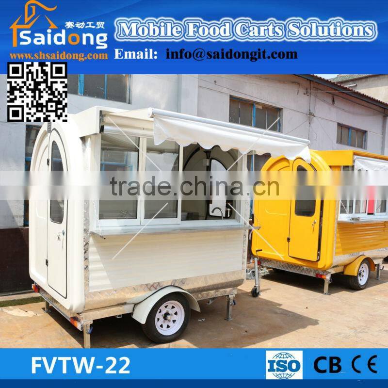 New Type Snack Food Display and Sale Cart Trailer for Food Service Cart