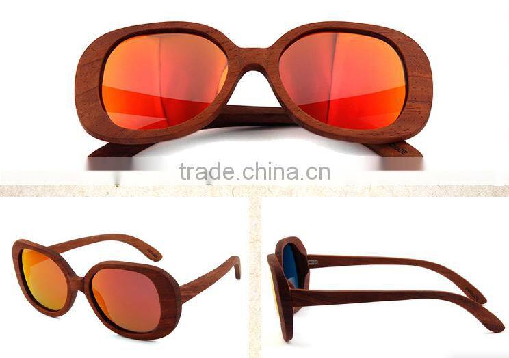 Hot selling retro full frame polarized wooden sunglasses for men and women