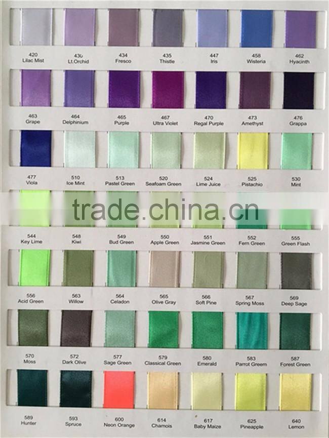 Wholesale 100% Polyester 1/8 inch Double Face Ribbon Satin, Double Side Satin Ribbon