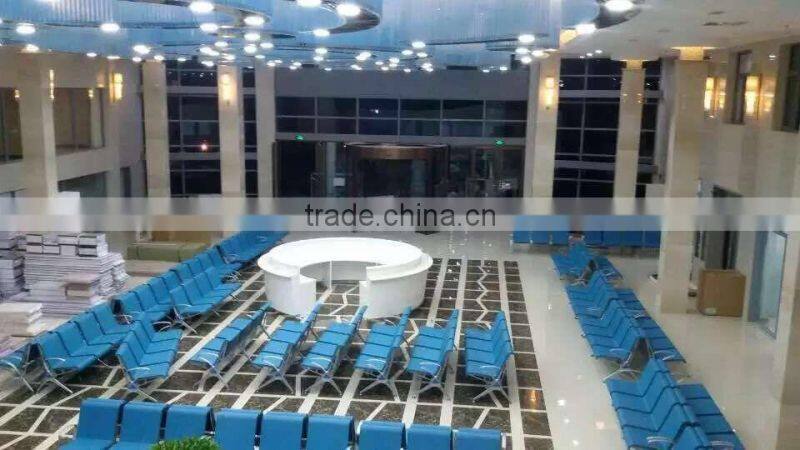 3-seater PU moulded foam waiting chair