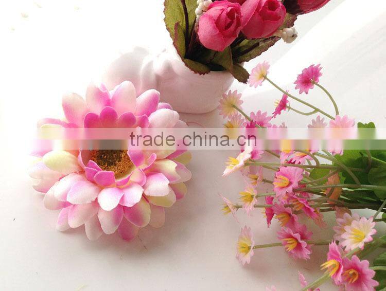 Hawaii Orange Artificial Gerbera Daisy Hair Flower Cute Chrysanthemum Flower