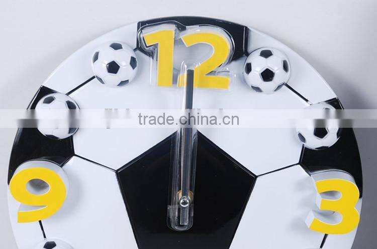 Hot Selling Factory Price Decorative Football Shape 3D Wall Clock