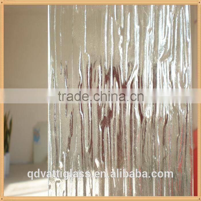 6mm tempered aqualite patterned glass for beach table