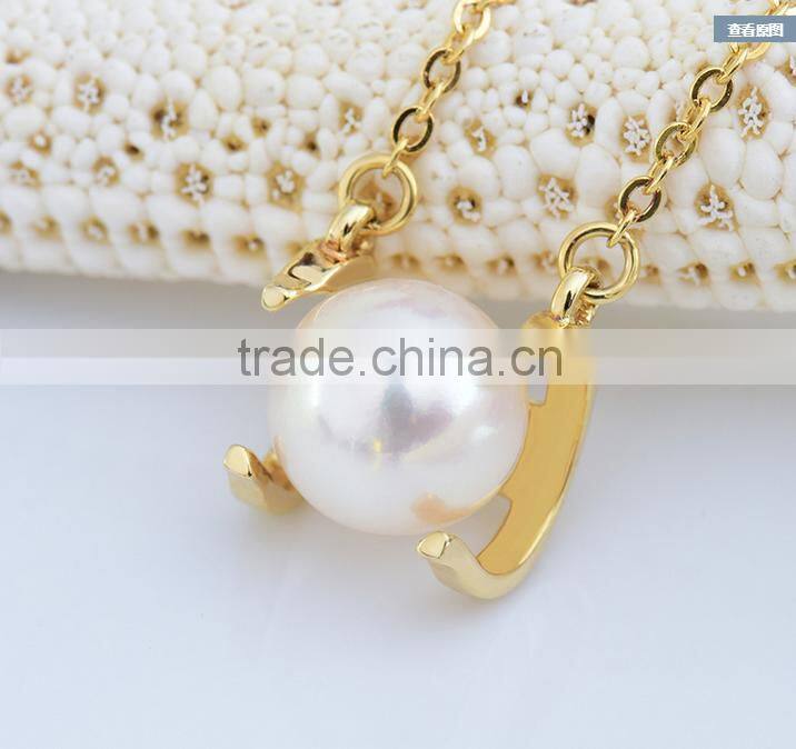 8-8.5mm AAA natural real akoya white gold pearl pendant, Japanese pearl pendat, pearl pendant designs