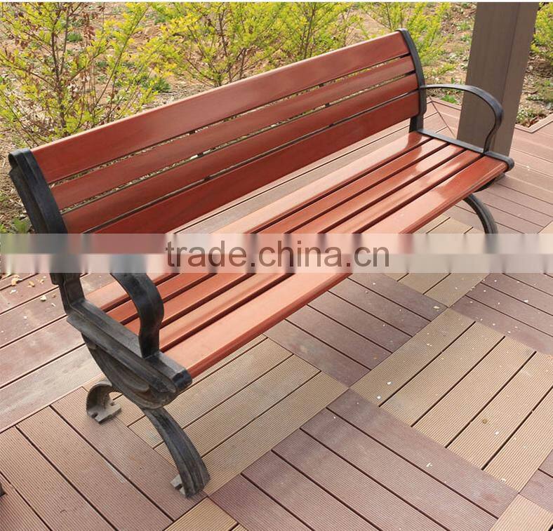 High quality outdoor leisure bench wpc wood plastic composite patio bench