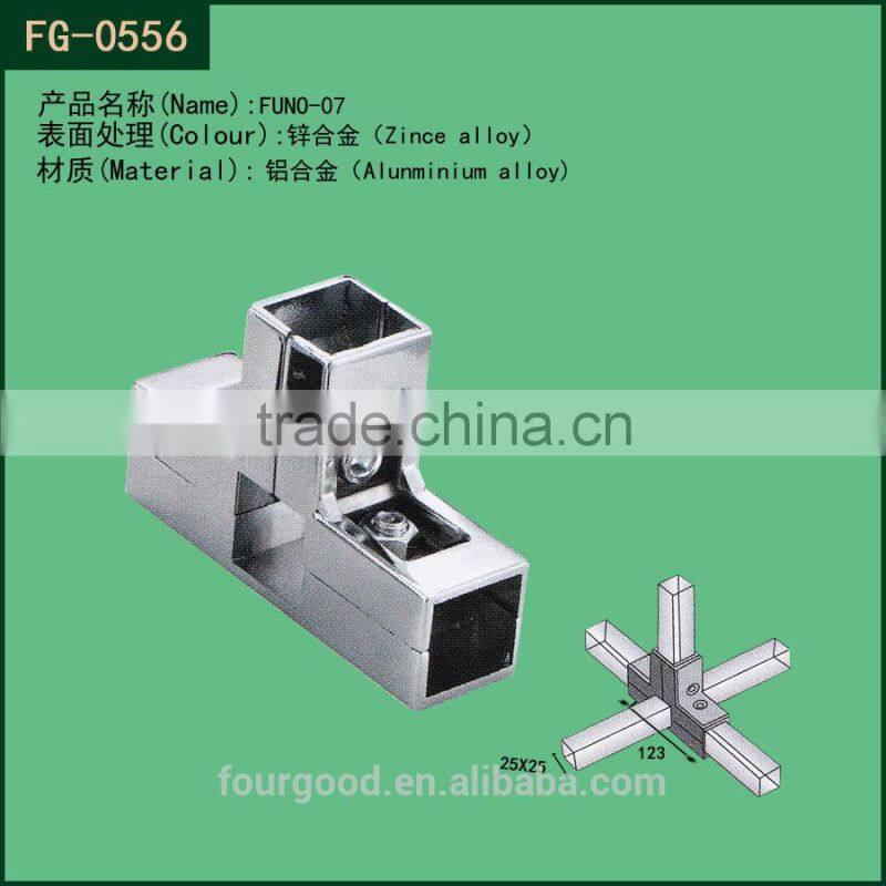 metal chrome connector for 25mm square tube
