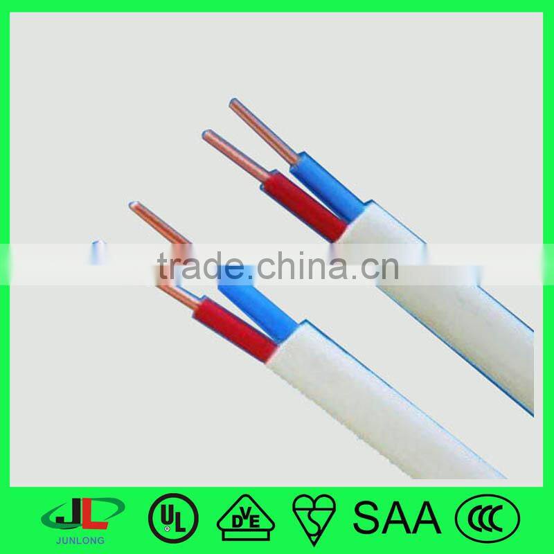 The electric cable of UL/VDE/UK/CE certified flat or round cable electric factory electric cable price