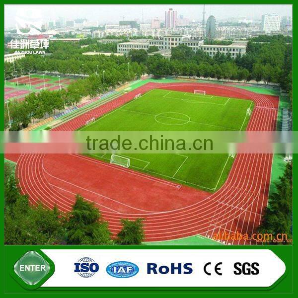 red playground track artificial grass with white line artificial grass