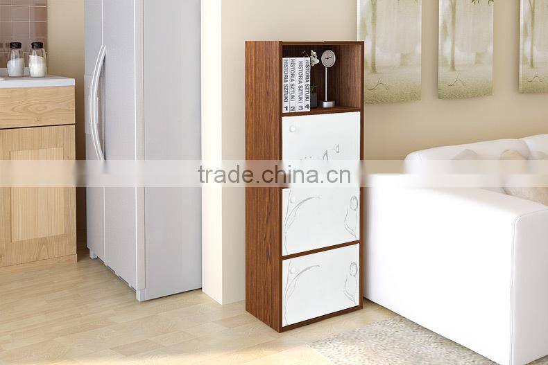 Modern 4 Cube Shelf With Doors