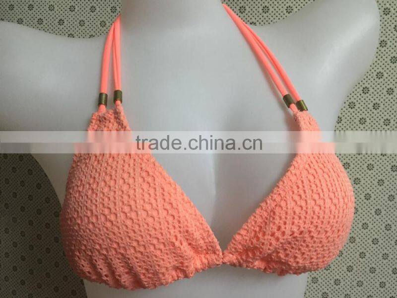 Hot Sale Cheap Removable CUP Swimwear Crochet Bikini With Top quality