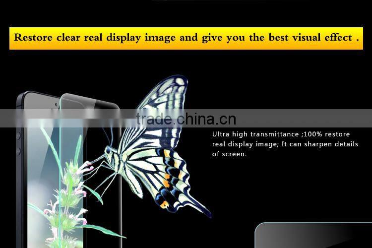 Best Quality Adhensive Tempered Glass Stickers for Mobile Phone, Clear Tempered Glass Screen Protector with Sticker