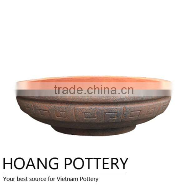 Wholesale Large Round Oldstone Pot outdoor