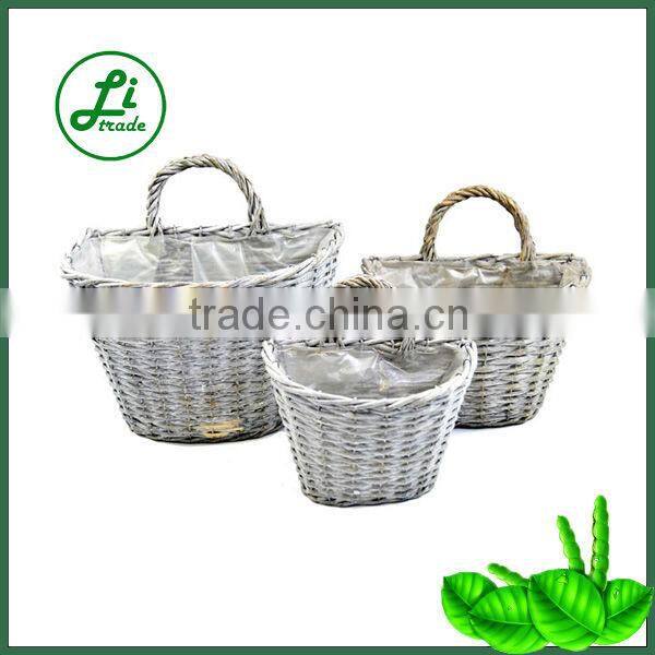 heart shape willow flower basket