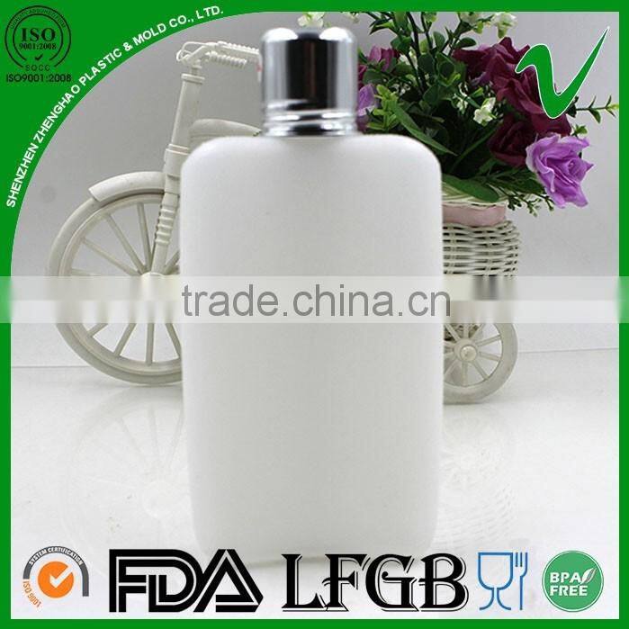 HDPE white empty oval disposable 300ml plastic bottle for wine