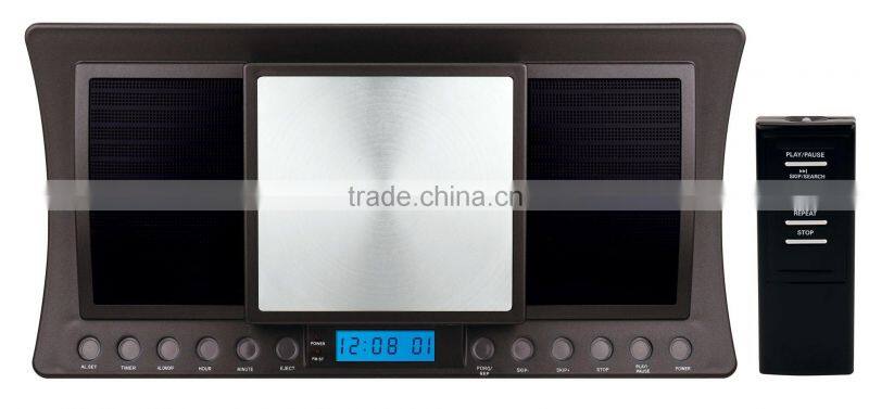 Vertical CD player with motorized door and sensor touch buttons