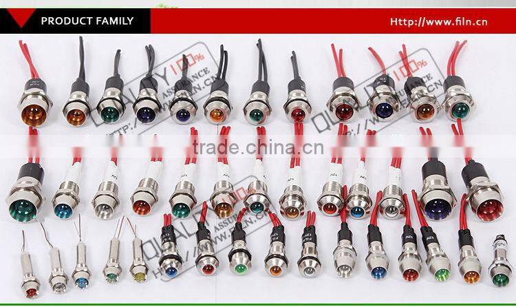 220v new metal led PCB high LED 8mm red indicator light