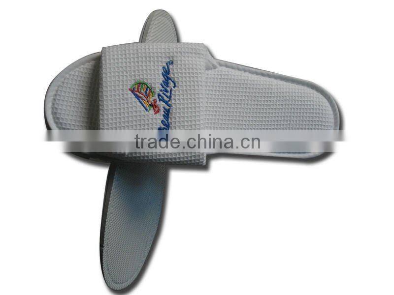 luxury waffle open toe hotel slipper