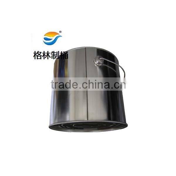 2.5L Round metal bucket with metal handle