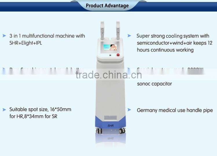 Nubway 2016 professional painless CE approved new hair removal ipl shr machine