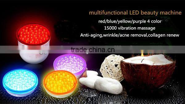 4 color led photon light therapy beauty machine with massage function for home use