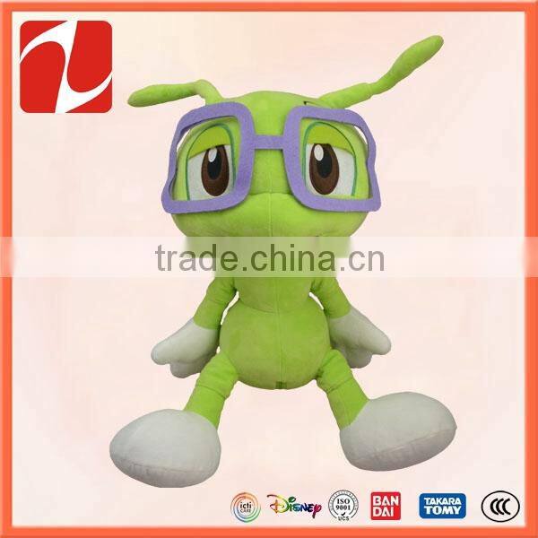 Custom stuffed animal ant plush toy with glasses
