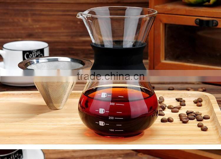 Coffee pour over cone dripper/Stainless Steel Coffee Filter and Maker