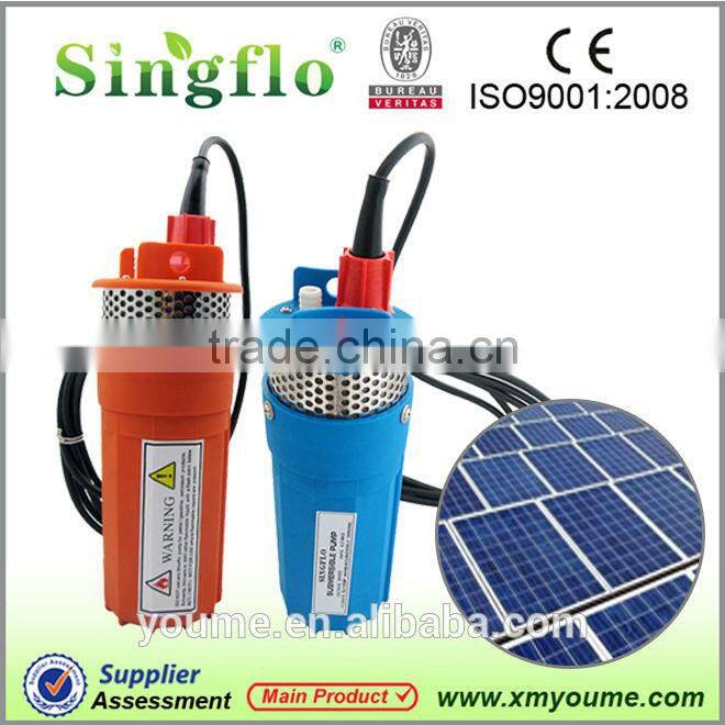 Singflo 12v/24v dc submersible solar water pump price for irrgation/solar water pump controller