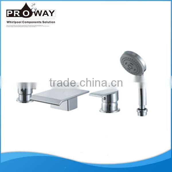 Whirlpool Bathtub Spout Water Ridge Faucet Lavatory Chrome Bathroom Faucet Tap