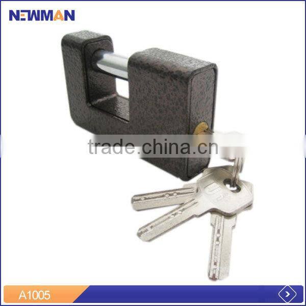84mm titanium plated and nickle plated rectangular door lock