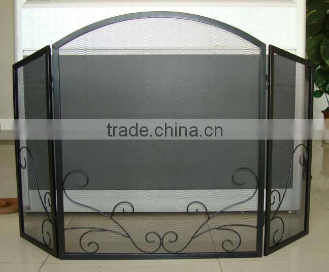 metal fireplace screen