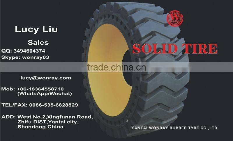 tractor trailer solid tyre 4.00-8 for towing tractor in airport or seaport