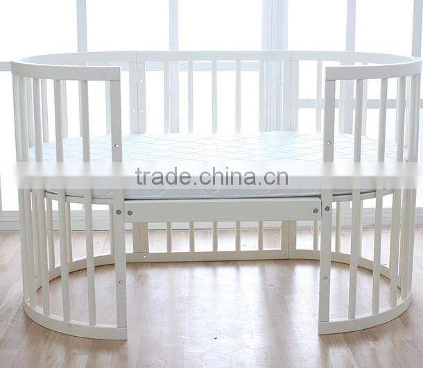 EU Convertible Toddle Cot Bed Antique Baby Cot/Crib