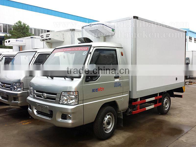 Foton 4X2 gasoline refrigerator truck for sale