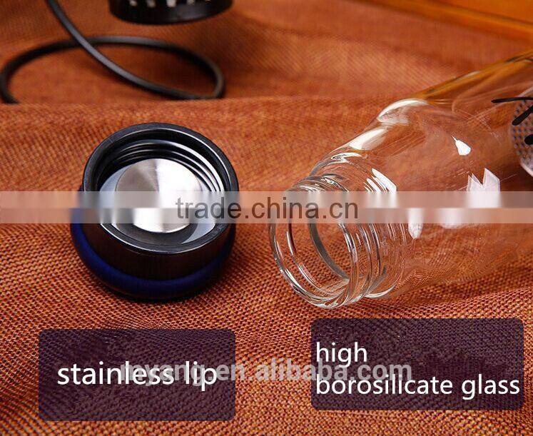 Factory price High quality My bottle glass tea infuser bottle/Tea filter water bottle/fruit juice glass bottle/water bottle