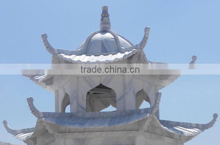 Chinese Style Stone Garden Pavilion Gazebo For Sale