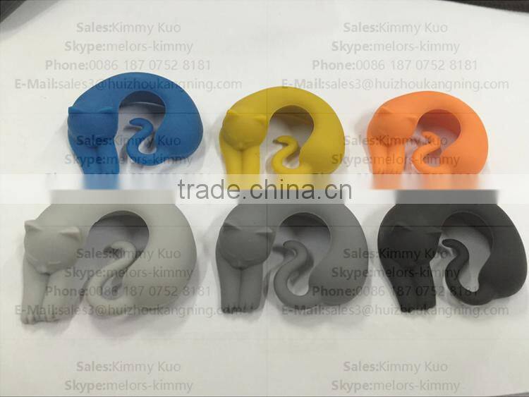 Various color Silicone Wine bottle glasses Marker silicone kitty marker