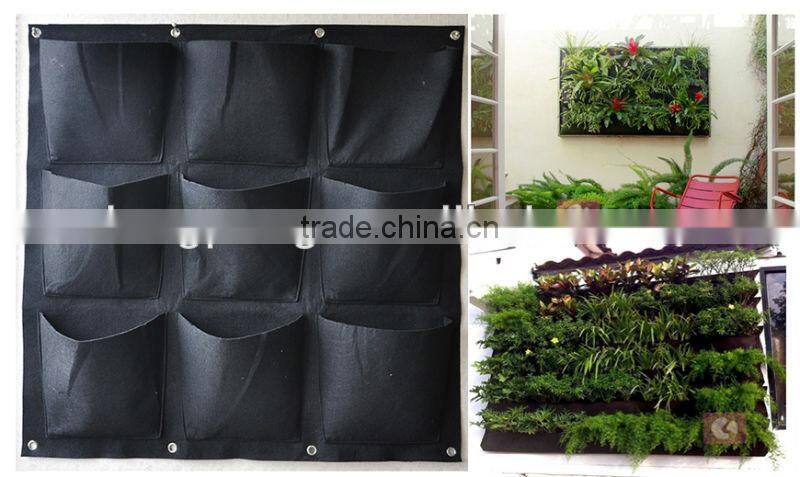 9 Pocket Hanging Vertical Garden Planter for Walls Indoor/Outdoor Decoration