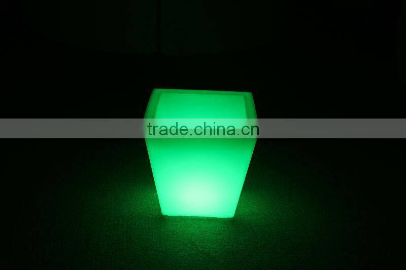 Led square flower pot/Fashionable rechargable led flower pot/Large led flower pot