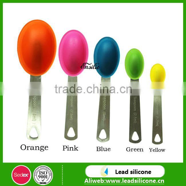 Multifunction Silicone Kitchen Utensil/ Different Volume 15ml, 7.5ml, 5ml, 2.5ml,1.25ml Silicone Measuring Spoon
