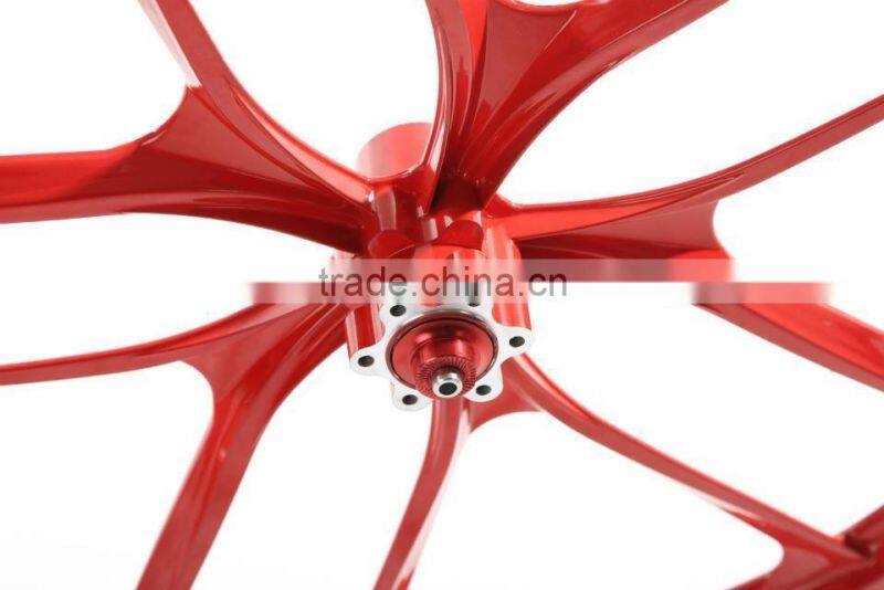 22 inch lightest strongest magnesium alloy bike wheel /fixed gear type hub bike wheel