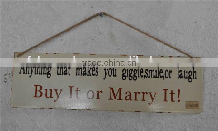 2016 custom antique french metal hanging door signs