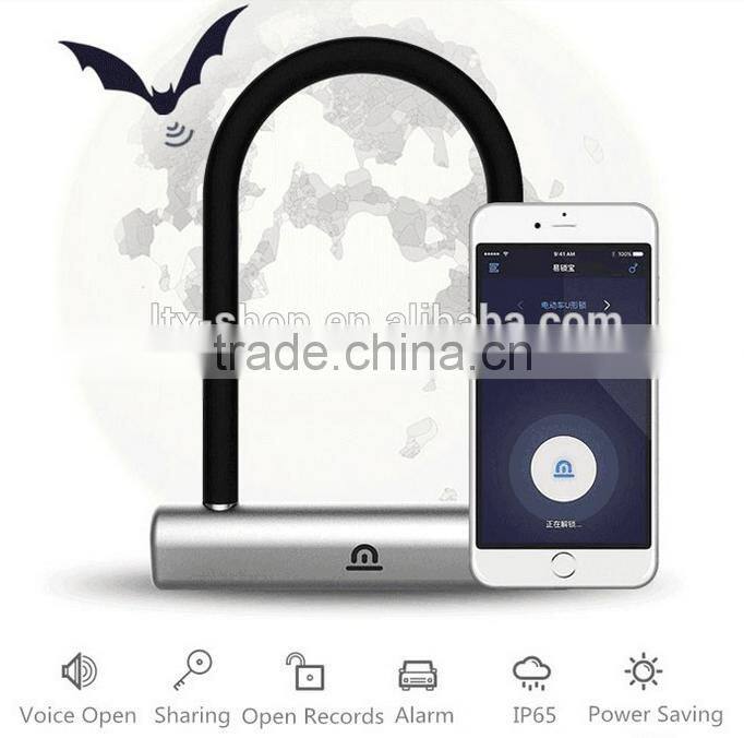 2016 new product bluetooth smart U lock smart anti theft door/bikes lock with smart phone control