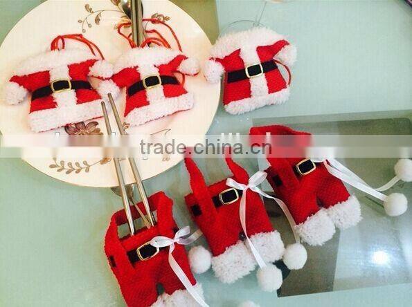 Hot-selling Christmas Tableware Storage Kits Cute Christmas Table Knife And Fork Decorative Cover Holder, Christmas Decorations