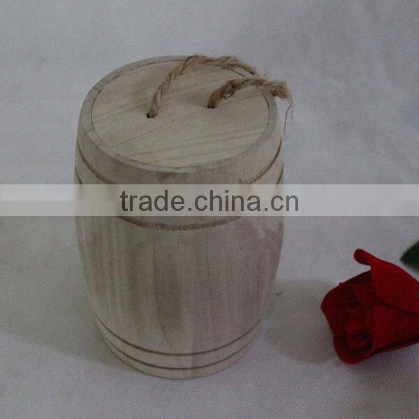 Customize round mouth wooden tea packing cans,coffee beans storage box