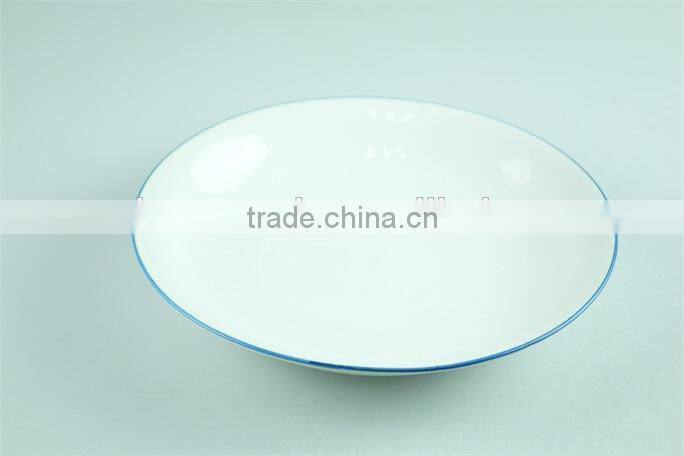 Ceramic dinnerware set with blue edge with cheap price in stock
