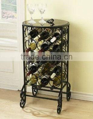 SEI Glass Top Wine Table