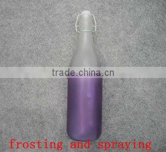 2016 1 liter swing top glass bottle with more colors/beverage bottle/drink bottle