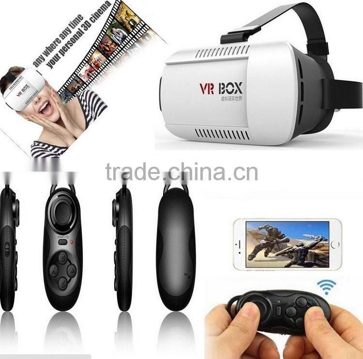 Cheap Vr Box V2 3 D Vr Glasses Mobiles 3 D Glasses Print Logo Oem With Bluetooth Gamepad Virtual Reality