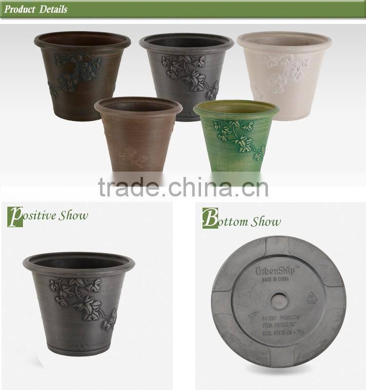Decorative biodegradable paper flower pot/UV protective